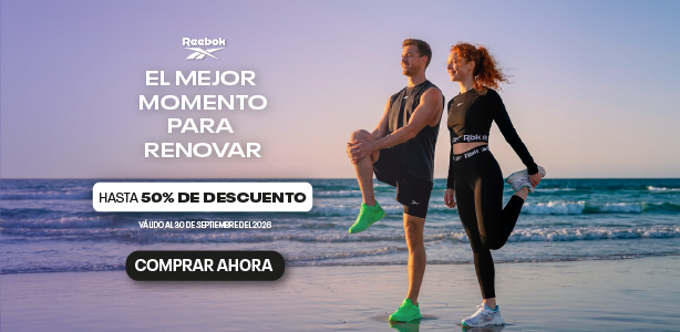 El mejor descuento en Reebok 50% OFF estrena ahora.
